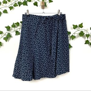 Brandi Melville Blue Flower Wrap Mini Skirt SZ S